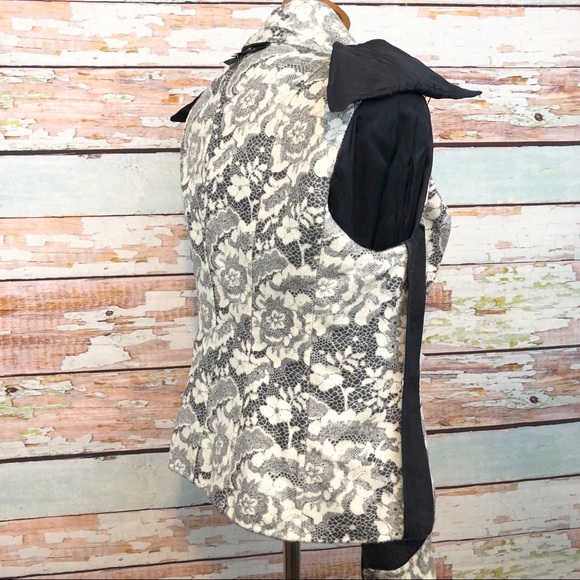 ESCADA Black Wool Lace Print Jacket - Picture 8 of 9